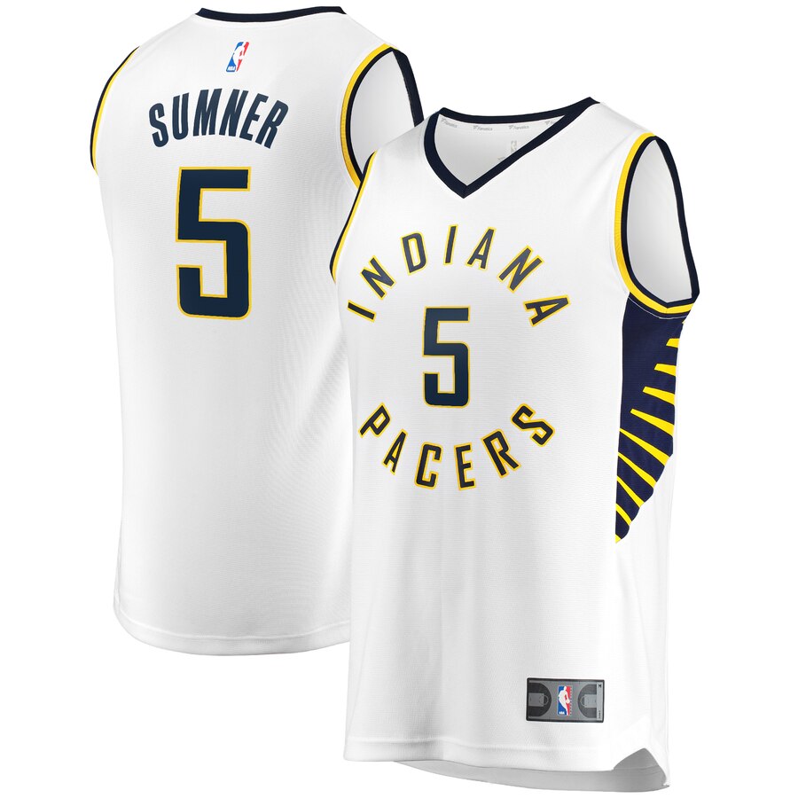 Edmond Sumner Indiana Pacers Fanatics Branded Youth Fast Break Replica Player Basketball Jersey - Association Edition - White