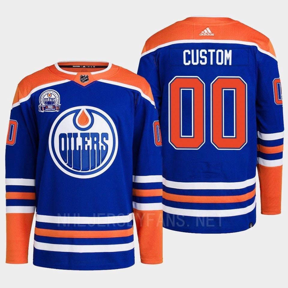 Edmonton Oilers Custom 00 Royal Primegreen Lee Ryan Hall Of Fame Patch Hockey Jersey 2022 - JS569 