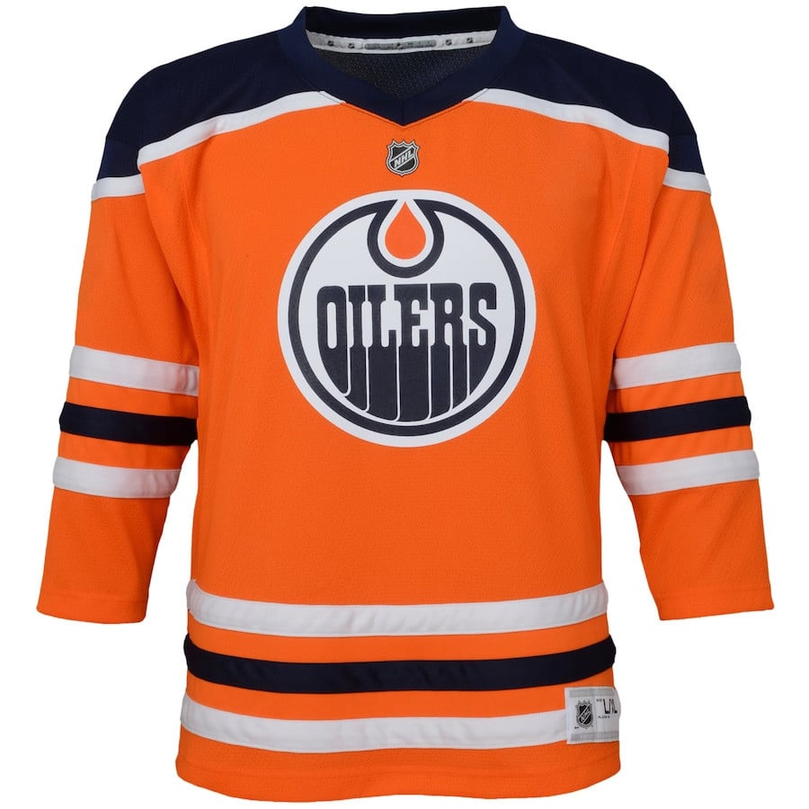 Alternative view of Edmonton Oilers Home Breakaway Hockey Jersey - Youth - JS452 