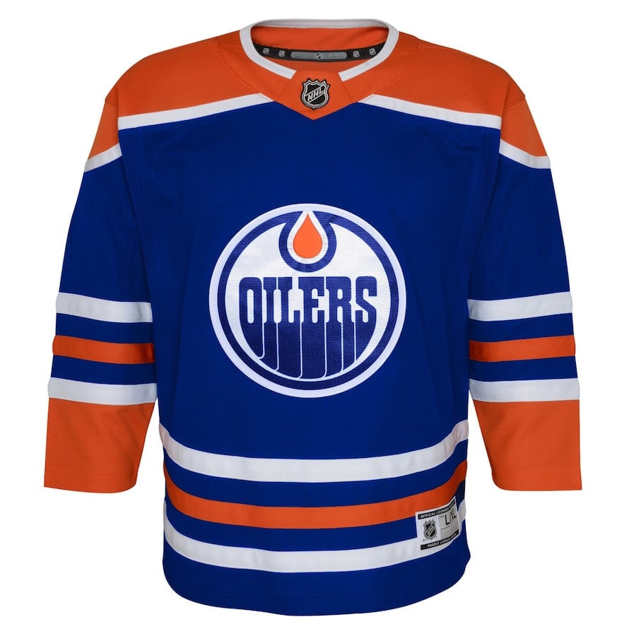 Alternative view of Edmonton Oilers Home Hockey Jersey - Youth - JS995 