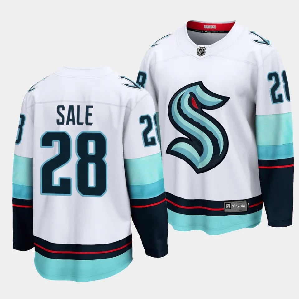 Eduard Sale #28 Seattle Kraken 2023 Draft Away Men Hockey Jersey - Blue - JS537 