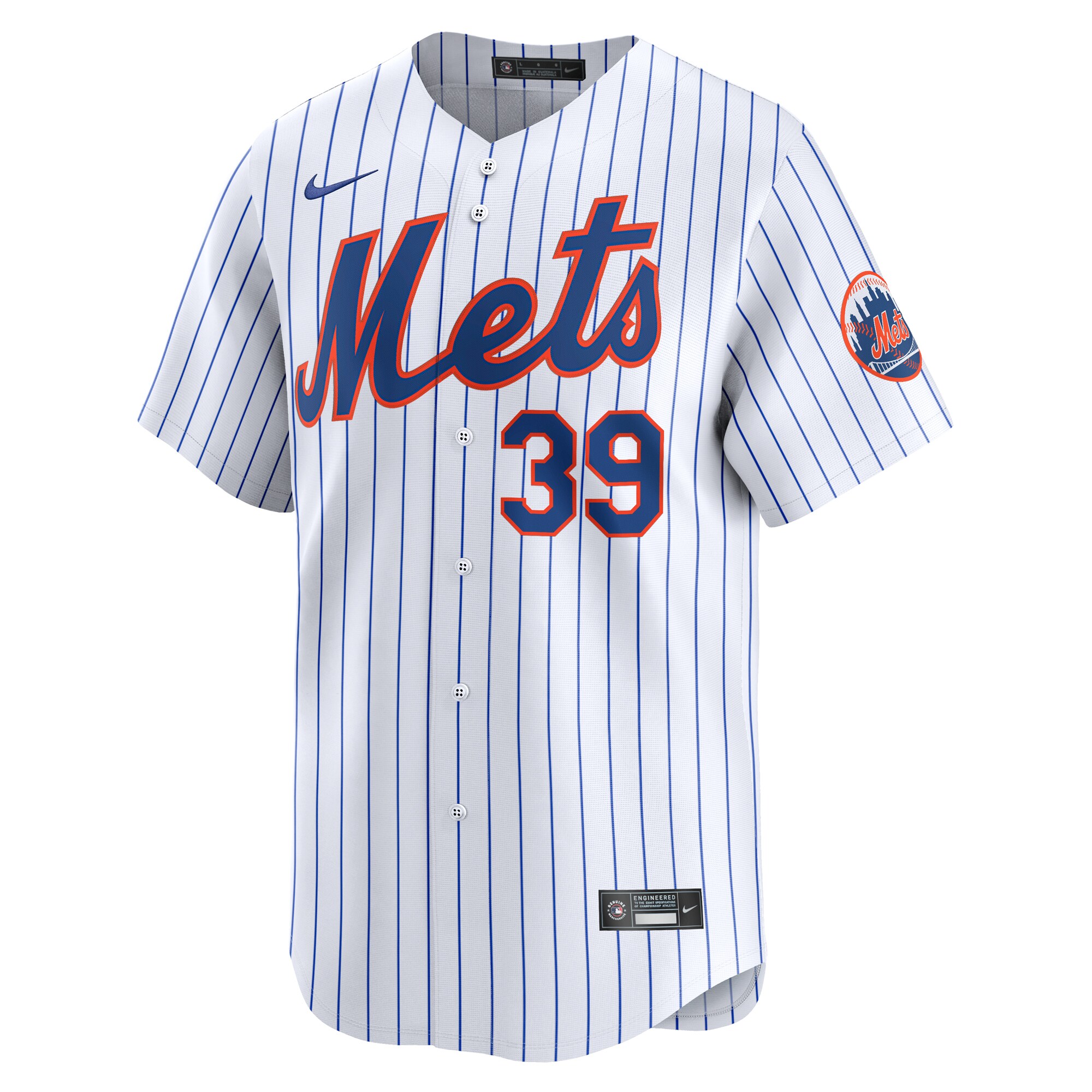 Alternative view of Edwin Diaz New York Mets Home Limited Player Baseball Jersey - White