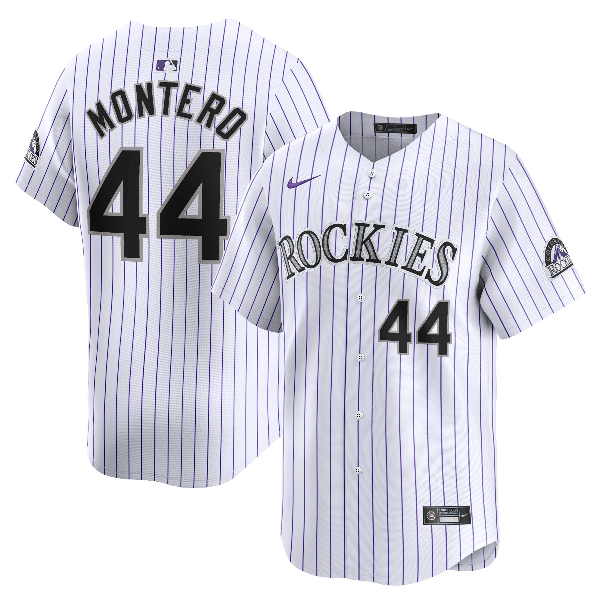 Elehuris Montero Colorado Rockies Home Limited Player Baseball Jersey - White