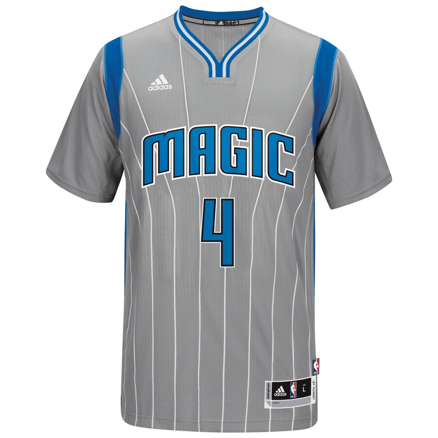 Alternative view of Elfrid Payton Orlando Magic Adidas Pride Swingman Climacool Basketball Jersey - Gray