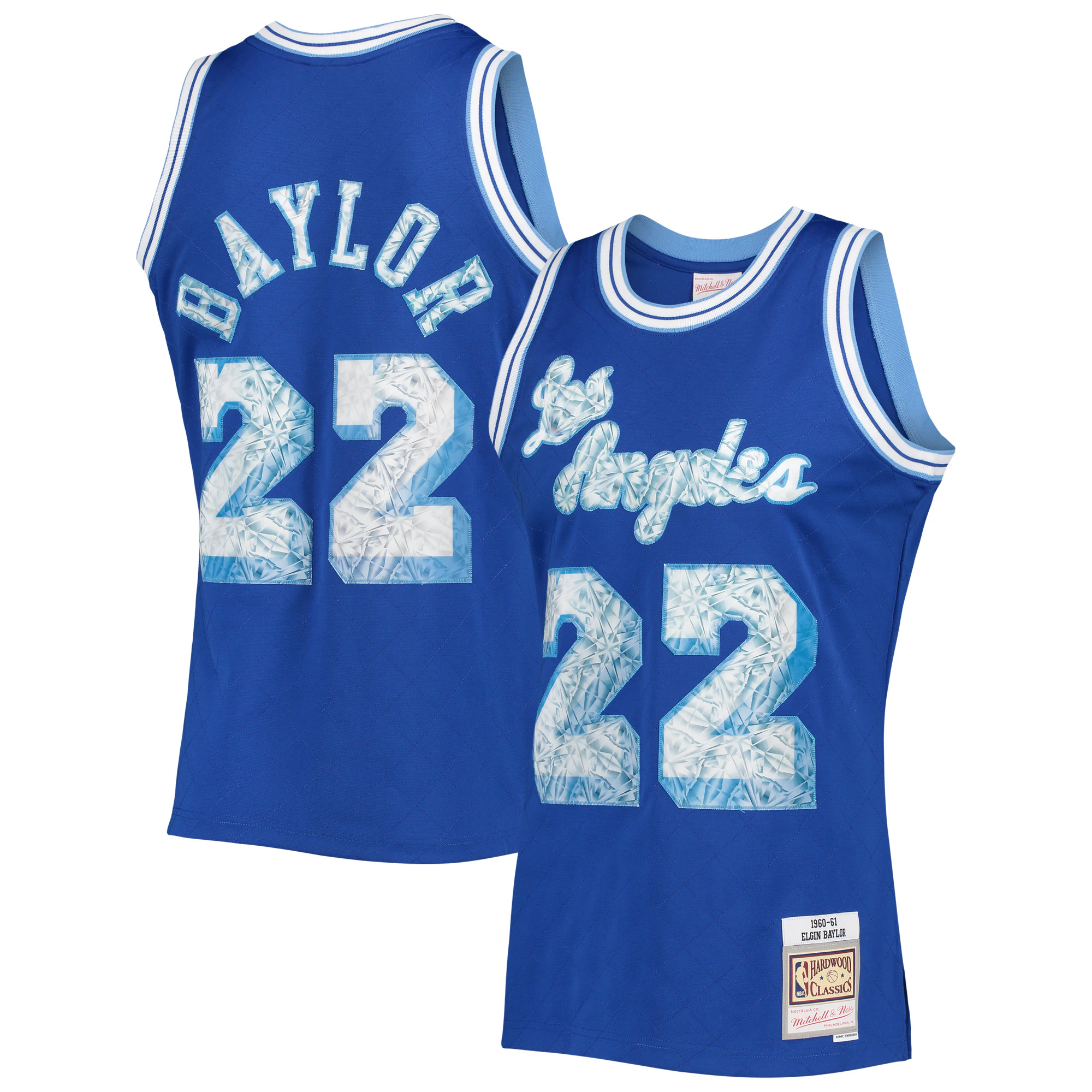 Elgin Baylor Los Angeles Lakers Mitchell & Ness 1996-97 Hardwood Classics Nba 75th Anniversary Diamond Swingman Basketball Jersey - Royal