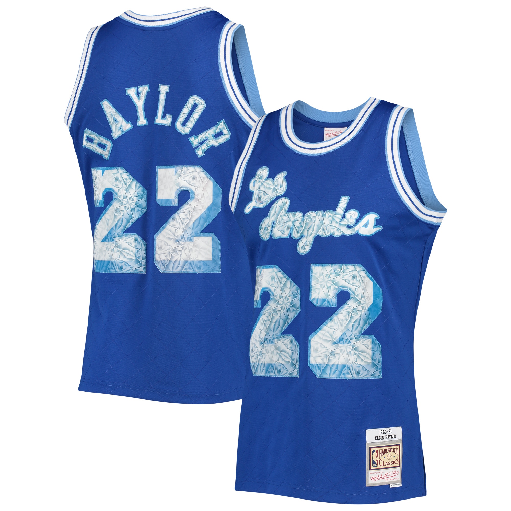 Elgin Baylor Los Angeles Lakers Mitchell & Ness 1996/97 Hardwood Classics Nba 75th Anniversary Diamond Swingman Basketball Jersey - Royal