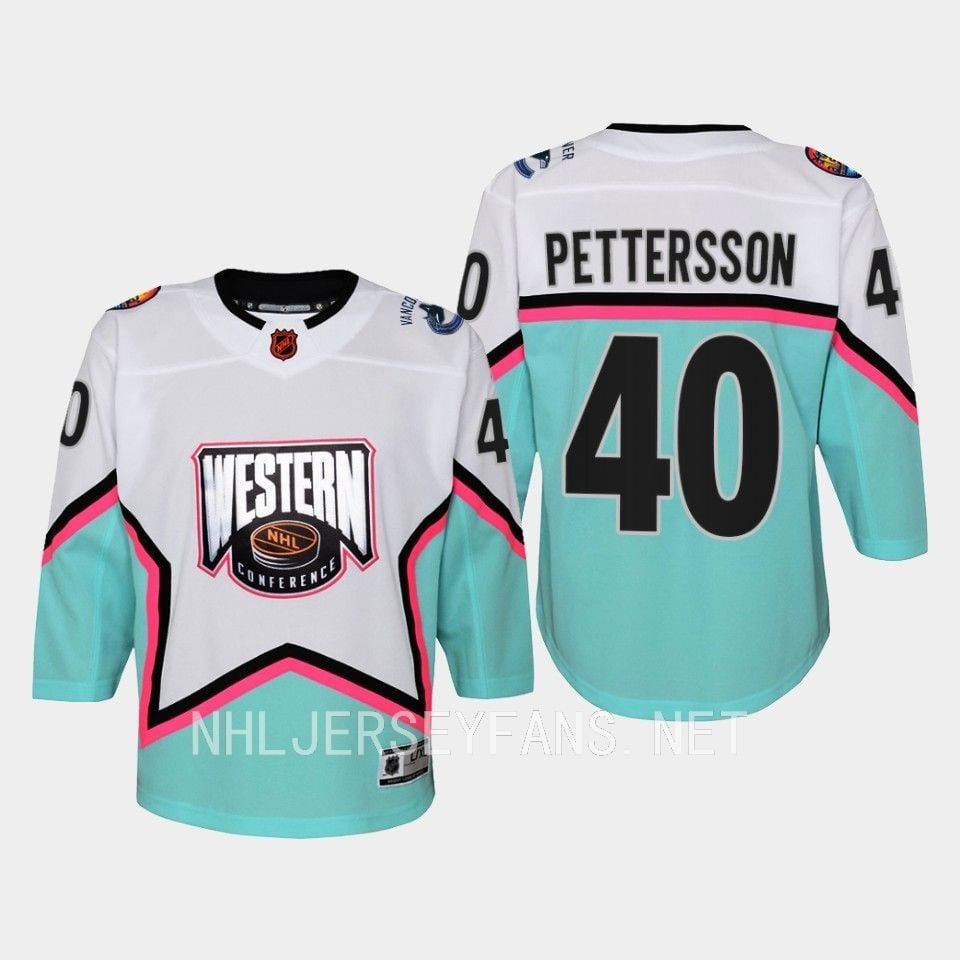 Elias Pettersson 40 Vancouver Canucks 2023 All-Star Game Hockey Jersey White Equipment - JS338 