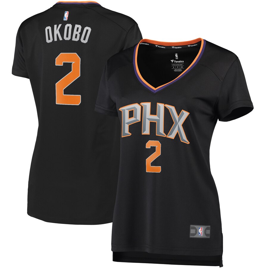Elie Okobo Phoenix Suns Fanatics Branded Women's Fast Break Player Replica Jersey - Statement Edition - Black