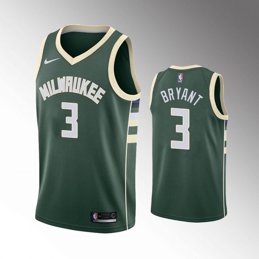 Elijah Bryant Milwaukee Bucks Icon Edition Green Swingman Basketball Jersey