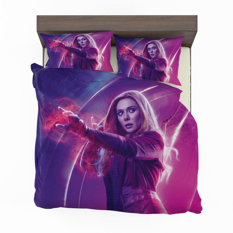 Alternative view of Elizabeth Olsen Wanda Maximoff Avengers Bedding Set - Custom Bedding Set