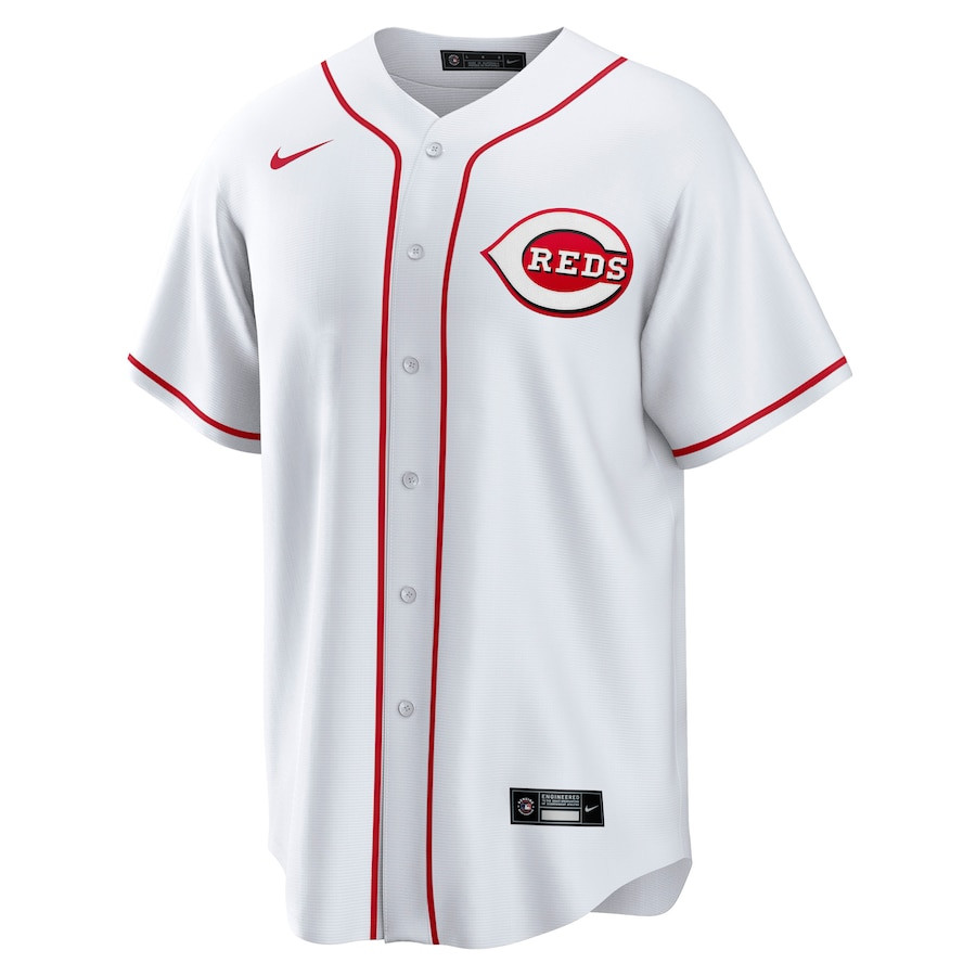 Alternative view of Elly De La Cruz 44 Cincinnati Reds Home Player Men Baseball Jersey – White