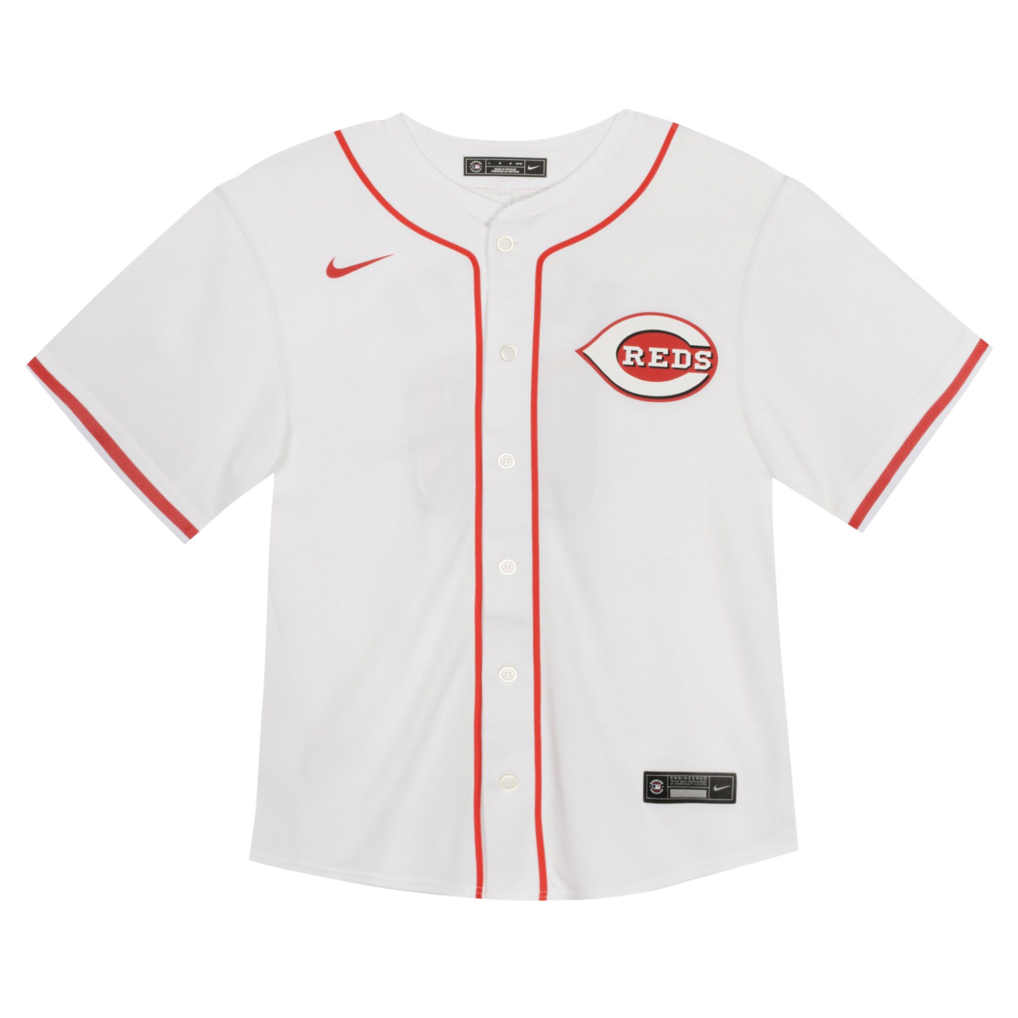 Alternative view of Elly De La Cruz Cincinnati Reds Infant Game Baseball Jersey - White