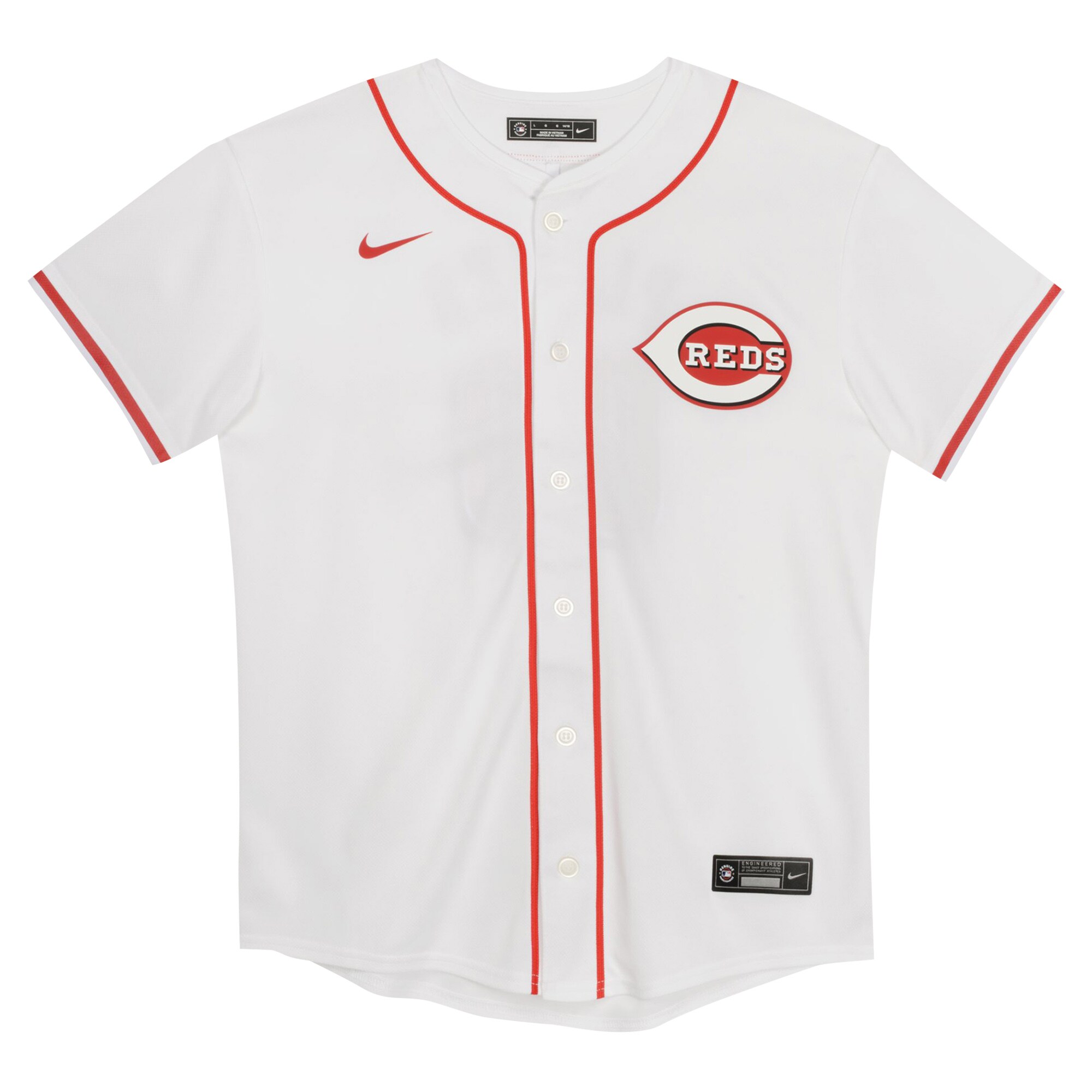 Alternative view of Elly De La Cruz Cincinnati Reds Preschool Home Game Baseball Jersey - White