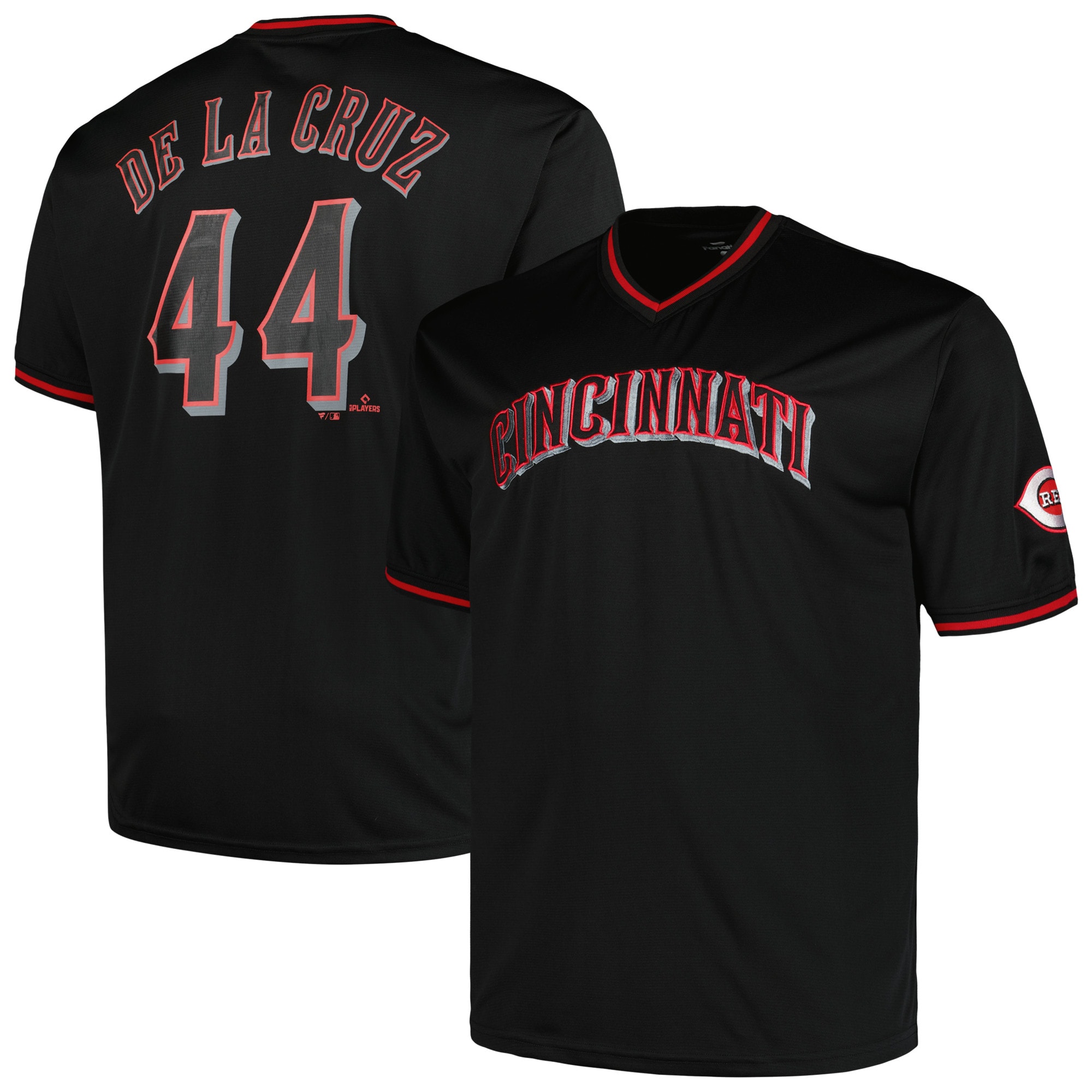 Elly De La Cruz Cincinnati Reds Profile Big & Tall Pop Fashion Player Baseball Jersey - Black