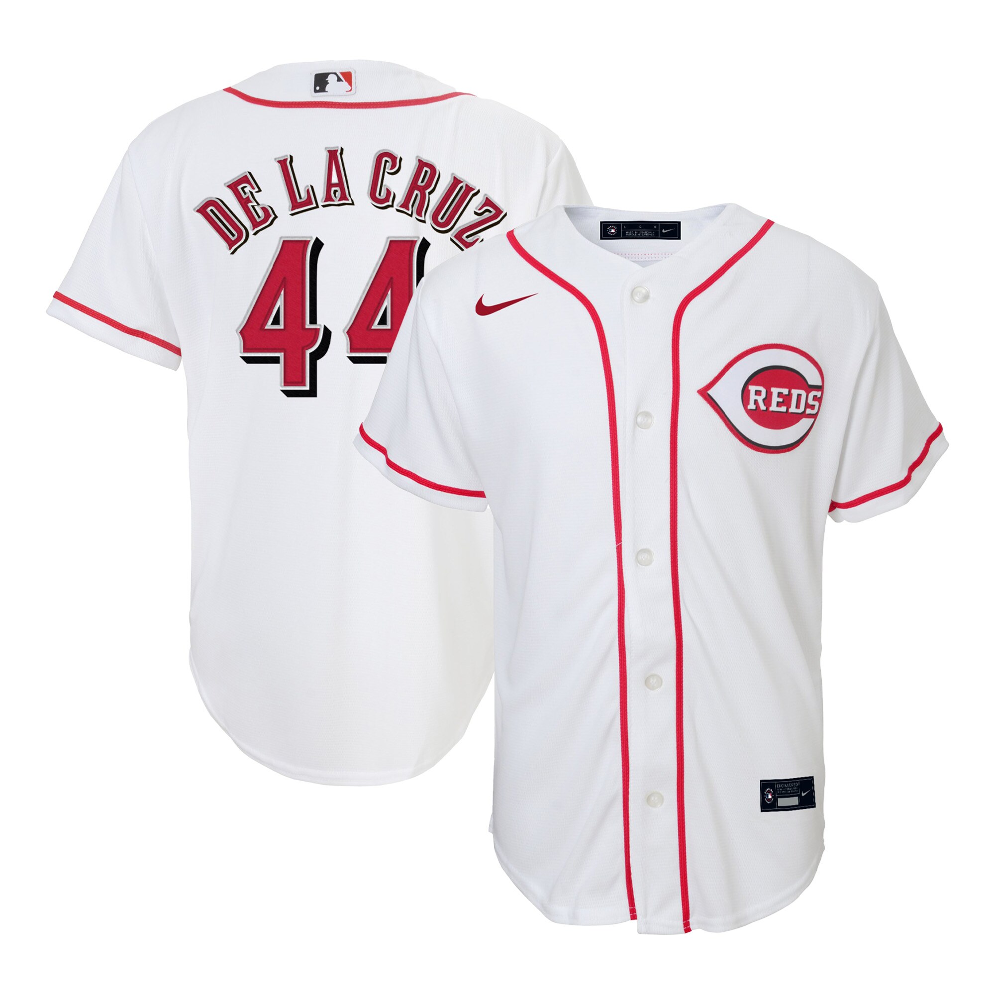 Elly De La Cruz Cincinnati Reds Toddler Home Replica Baseball Jersey - White