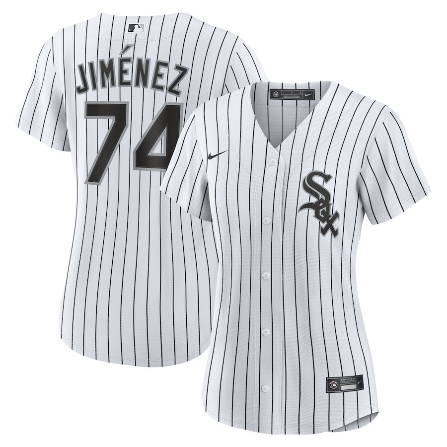 Eloy Jimenez 74 Chicago White Sox Women's Home Player Baseball Jersey - White