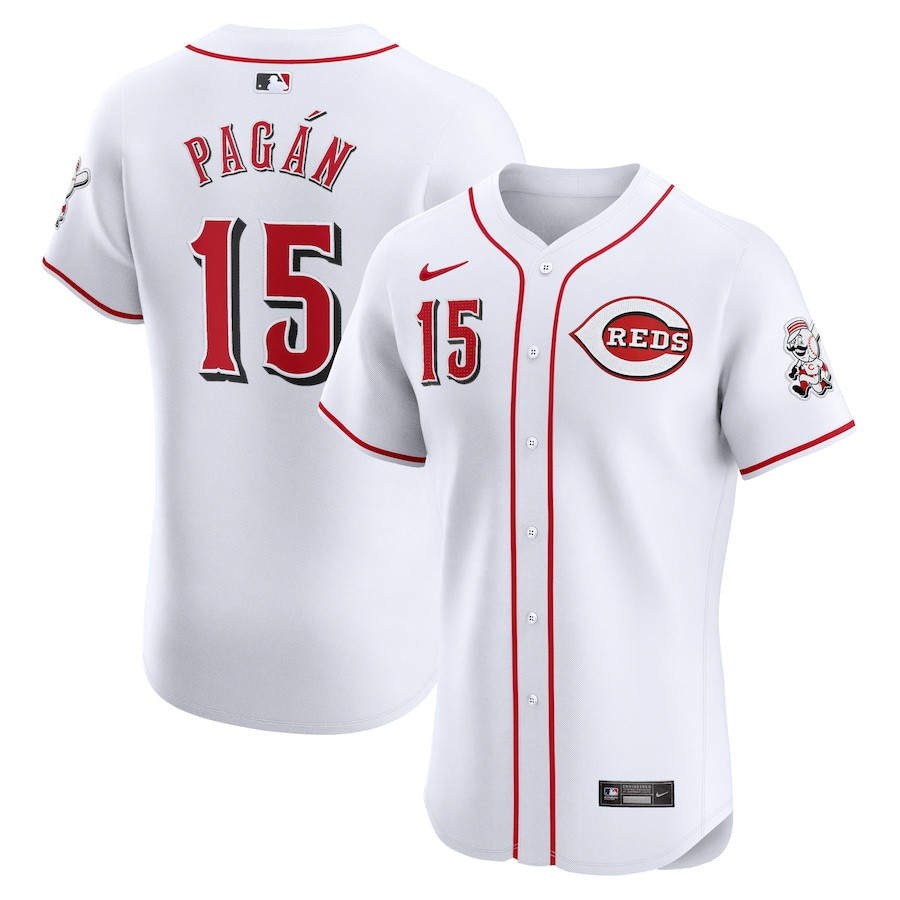 Emilio Pagan 15 Cincinnati Reds Home Elite Player Men Baseball Jersey - White