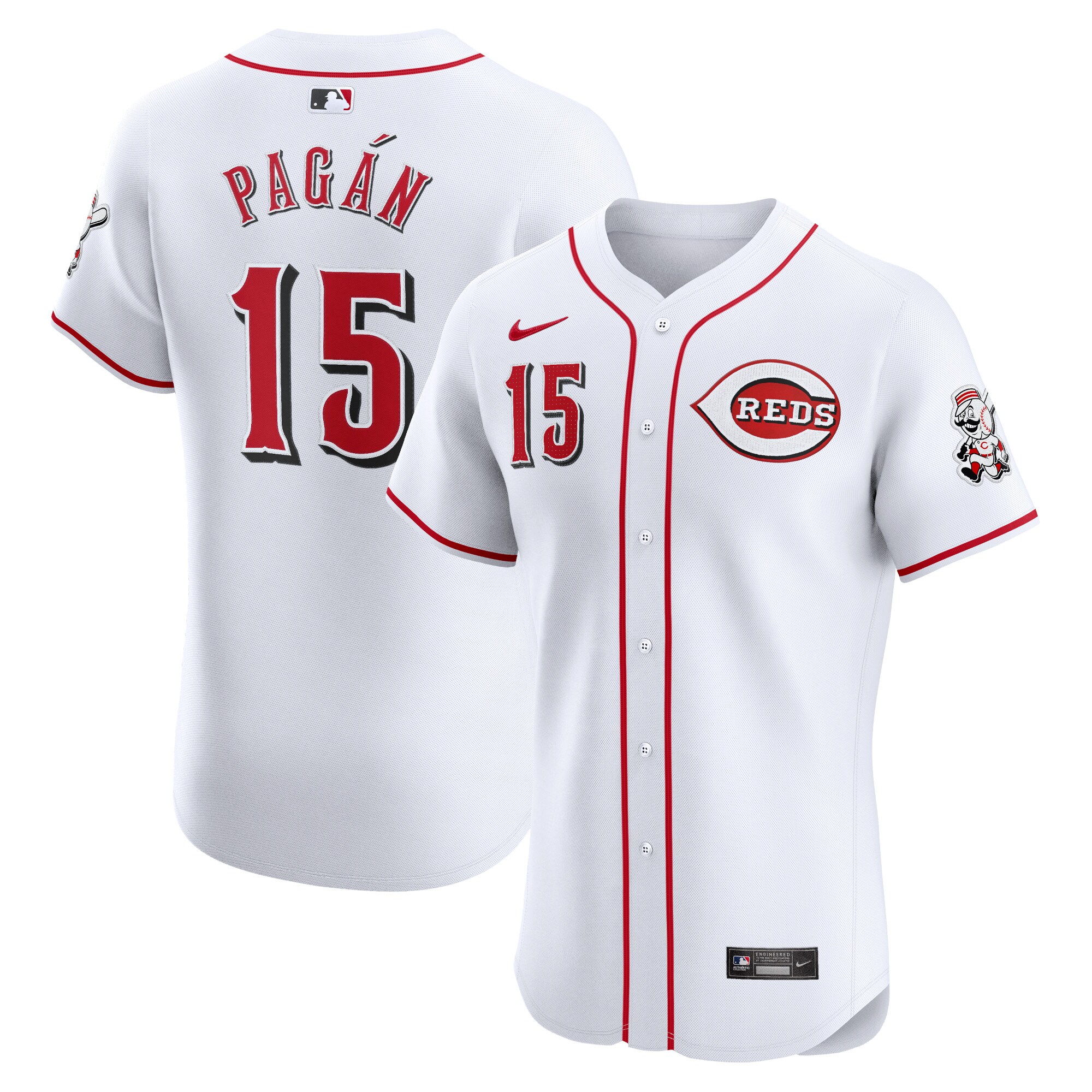 Emilio Pagan Cincinnati Reds Home Elite Player Baseball Jersey - White