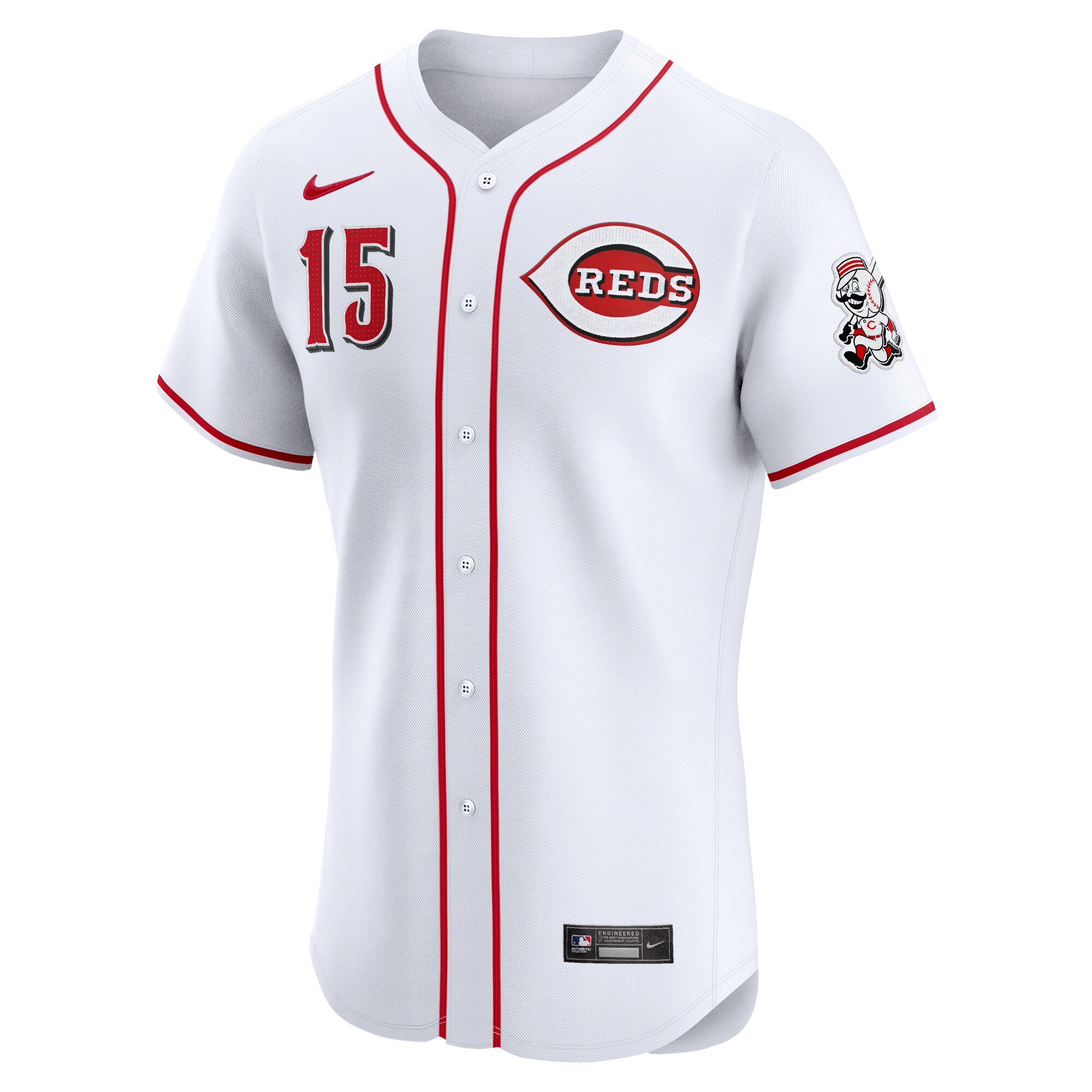 Alternative view of Emilio Pagan Cincinnati Reds Home Elite Player Baseball Jersey - White