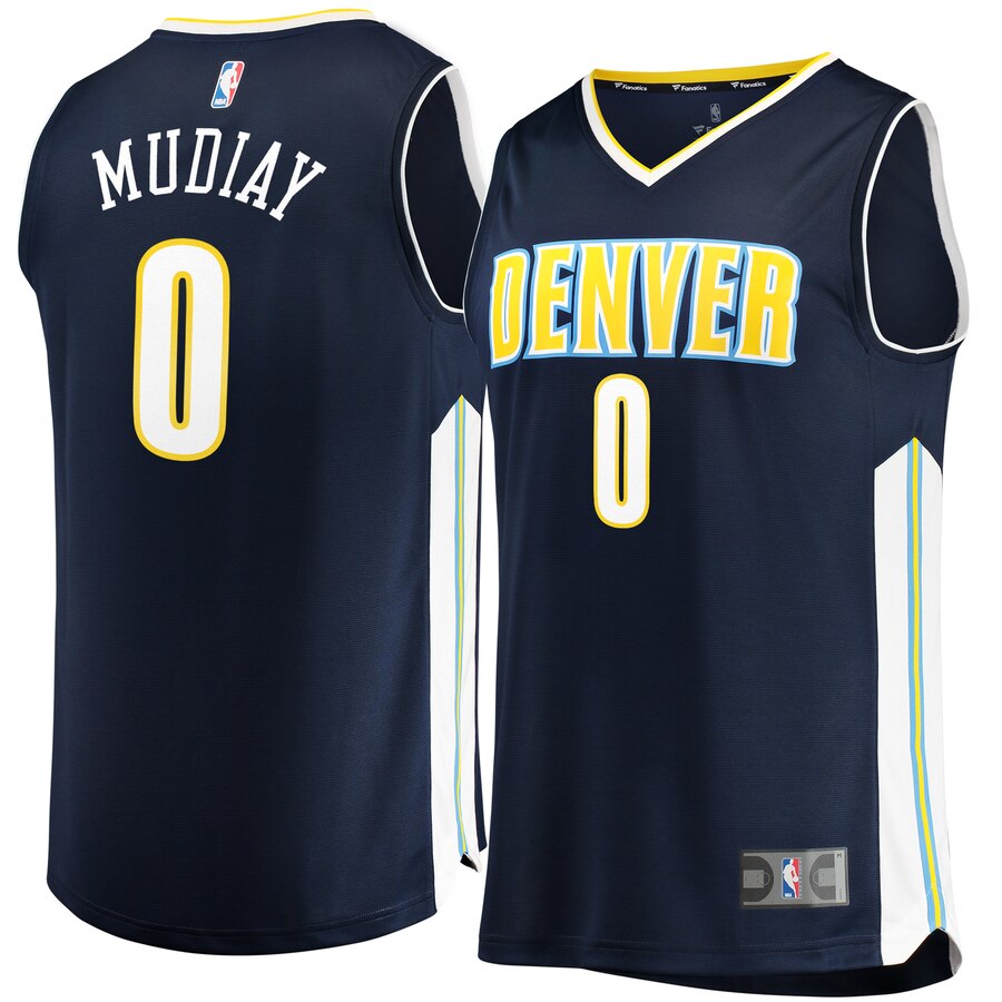Emmanuel Mudiay Denver Nuggets Fanatics Branded Fast Break Replica Basketball Jersey Navy - Icon Edition