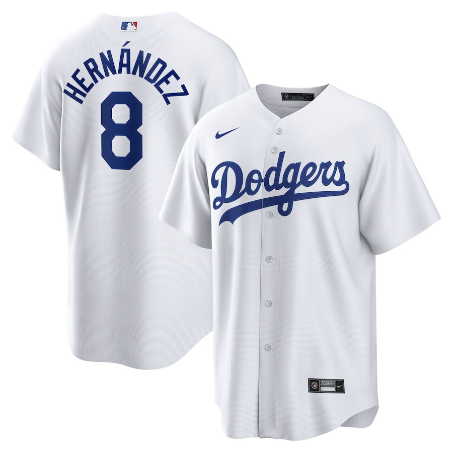 Enrique Hernandez 8 Los Angeles Dodgers Home Men Baseball Jersey - White 