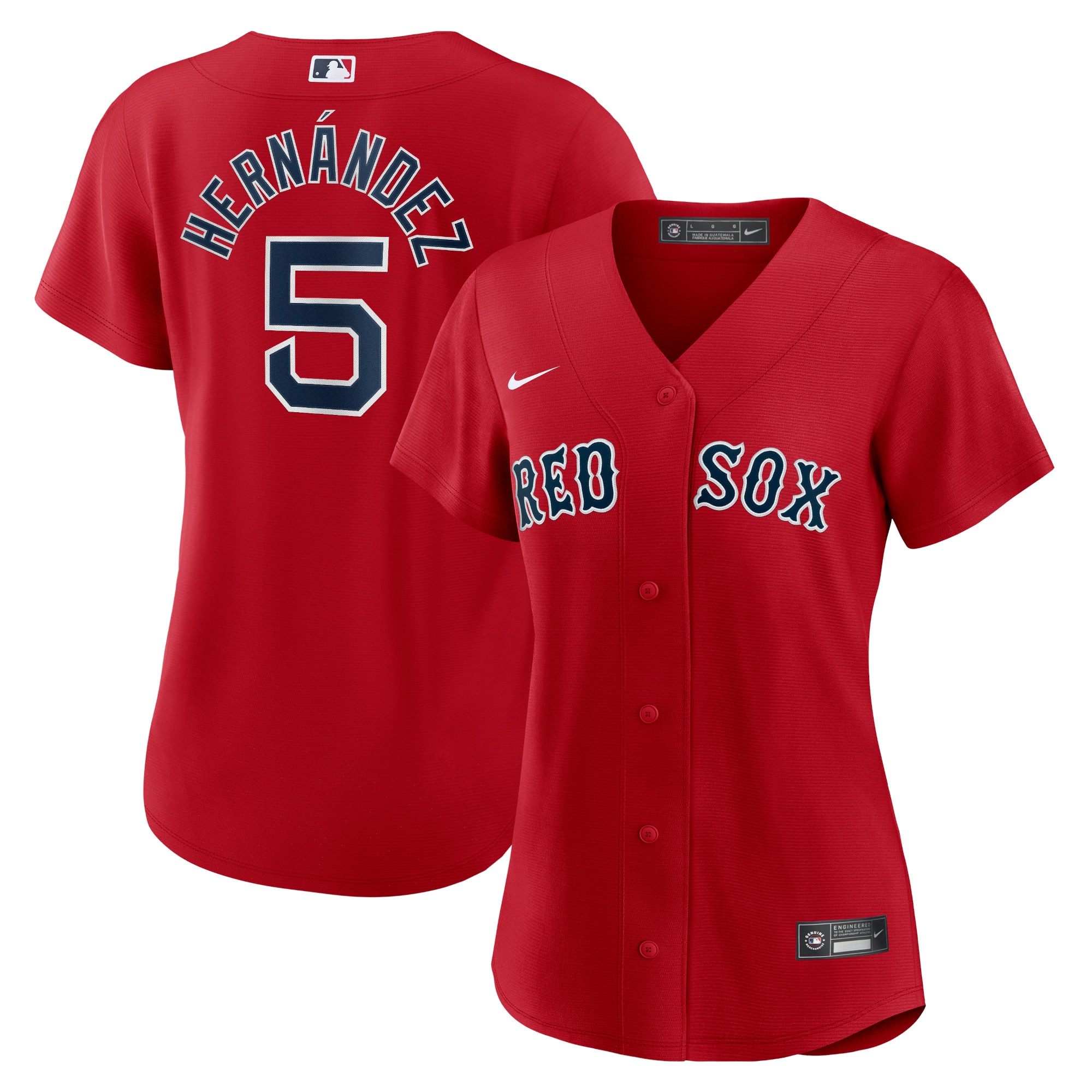Enrique Hernandez Boston Red Sox Women's Alternate Replica Player Jersey - Red