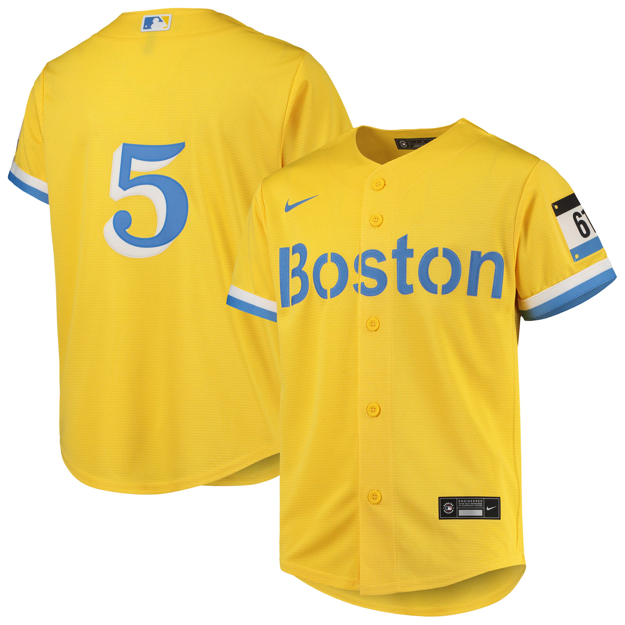 Enrique Hernandez Boston Red Sox Youth City Connect Replica Player Baseball Jersey - Gold