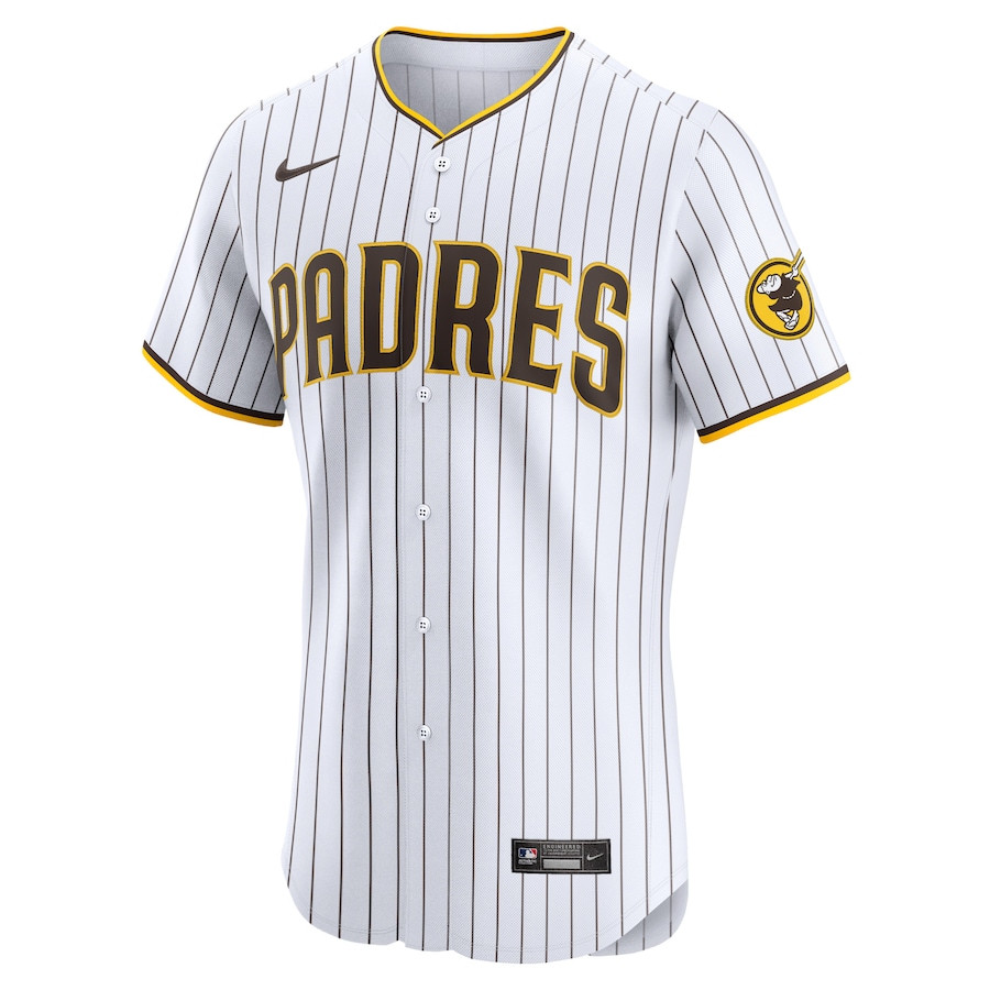 Alternative view of Enyel De Los Santos 62 San Diego Padres Home Elite Player Men Baseball Jersey - White 