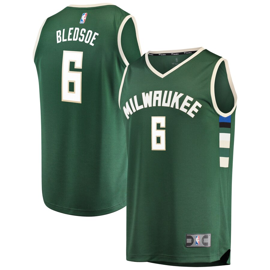 Eric Bledsoe Milwaukee Bucks Fanatics Branded Fast Break Road Replica Player Basketball Jersey Green - Icon Edition