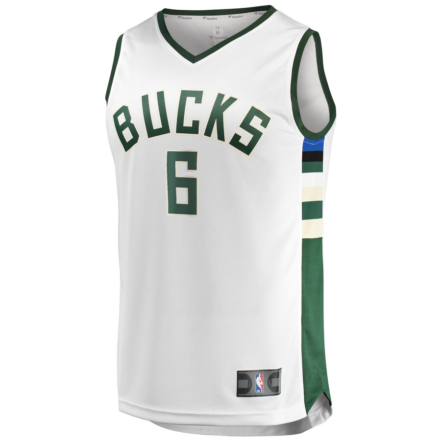 Alternative view of Eric Bledsoe Milwaukee Bucks Fanatics Branded Youth Fast Break Replica Player Basketball Jersey - Association Edition - White