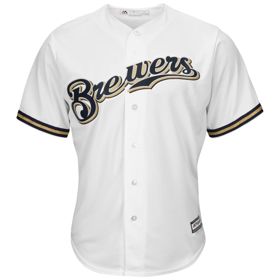 Alternative view of Eric Thames Milwaukee Brewers Majestic Cool Base Jersey - White