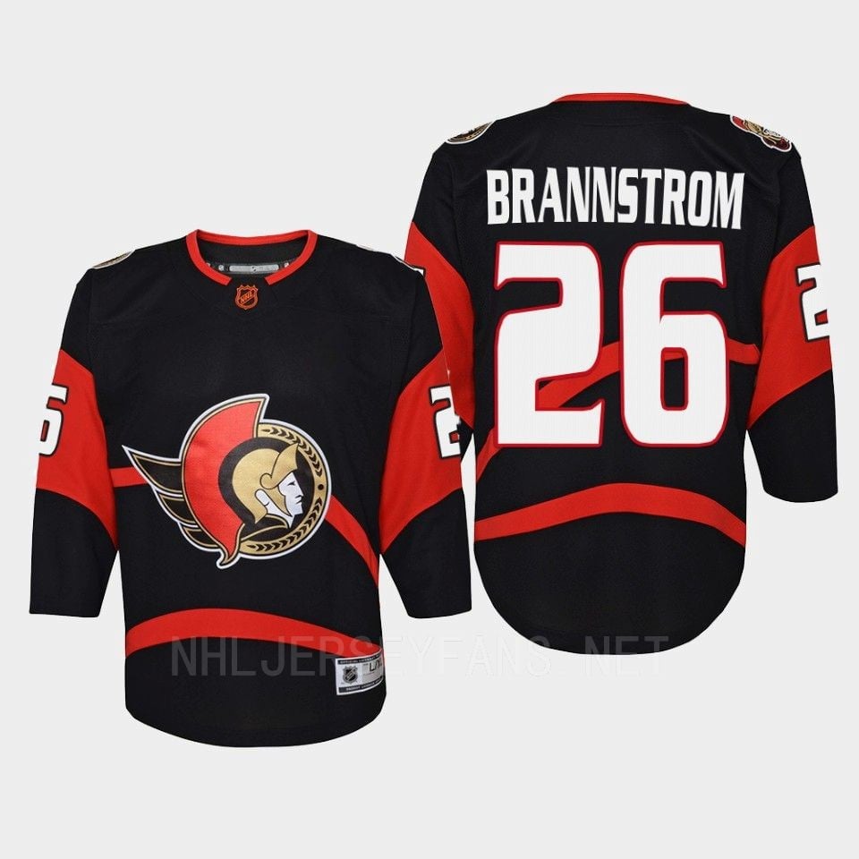 Erik Brannstrom 26 Ottawa Senators 2022 Special Edition 2.0 Retro Youth Jersey Black - JS205 