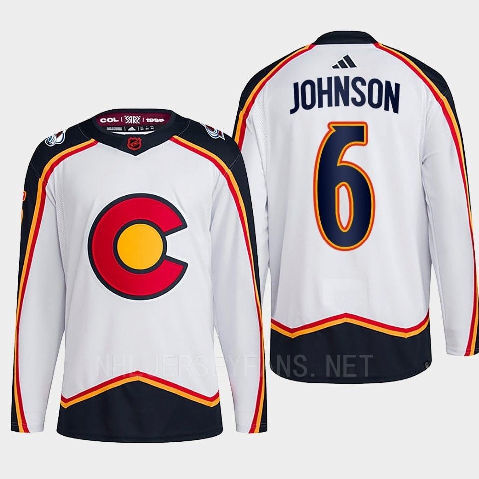 Erik Johnson 6 Reverse Retro 2.0 2022 Colorado Avalanche White Hockey Jersey Primegreen - JS839 