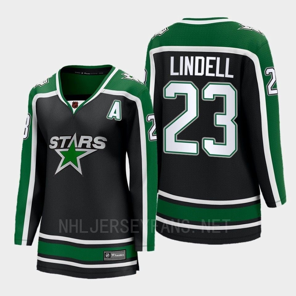 Esa Lindell 23 Dallas Stars 2022 Special Edition 2.0 Women Breakaway Player Retro Hockey Jersey Black - JS468 