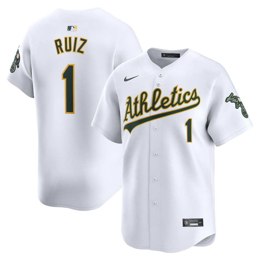 Esteury Ruiz 1 Oakland Athletics Home Limited Player Men Baseball Jersey - White 