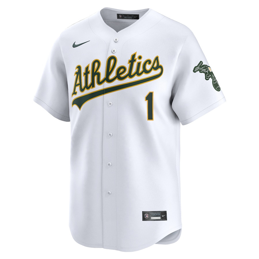 Alternative view of Esteury Ruiz 1 Oakland Athletics Home Limited Player Men Baseball Jersey - White 