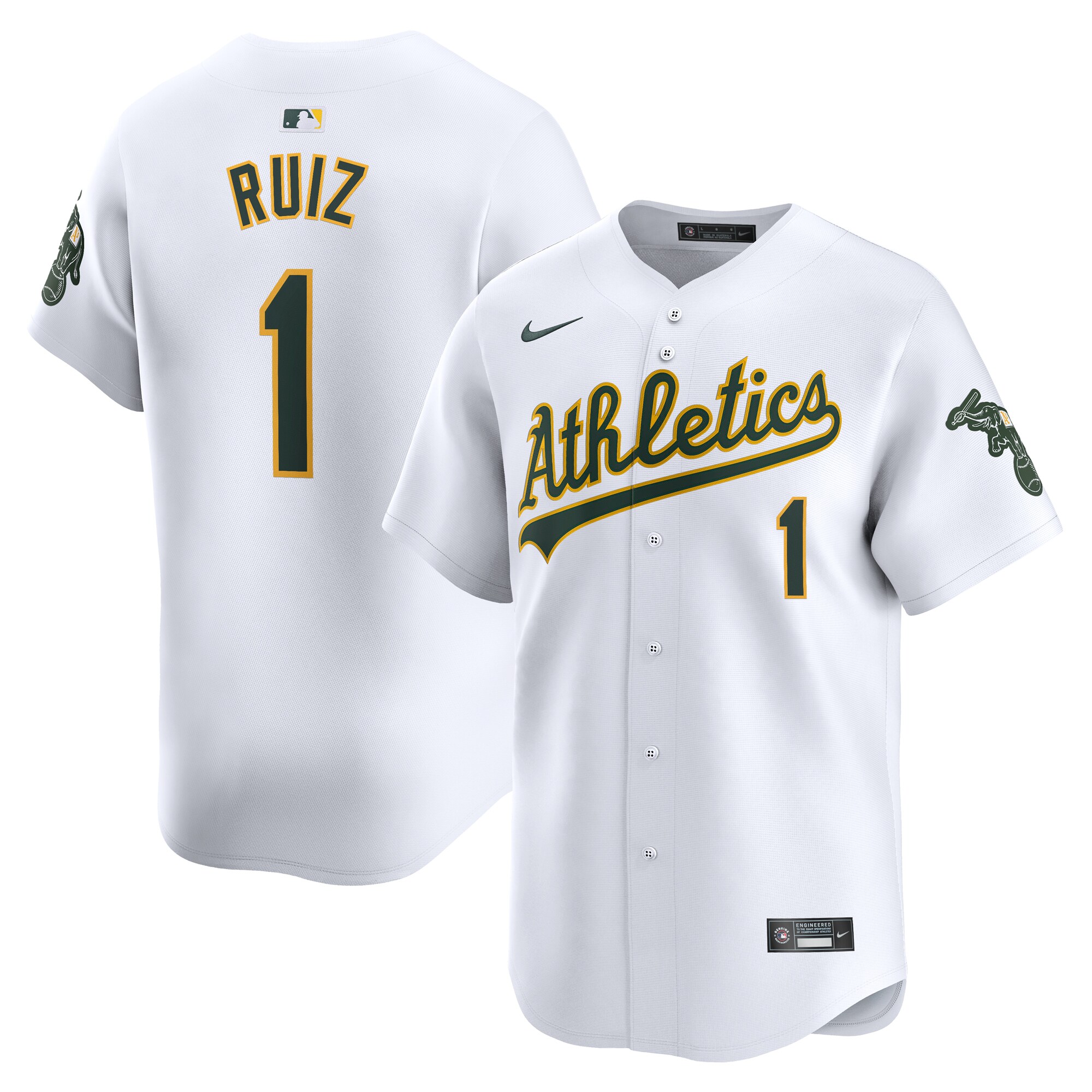 Esteury Ruiz Oakland Athletics Home Limited Player Baseball Jersey - White