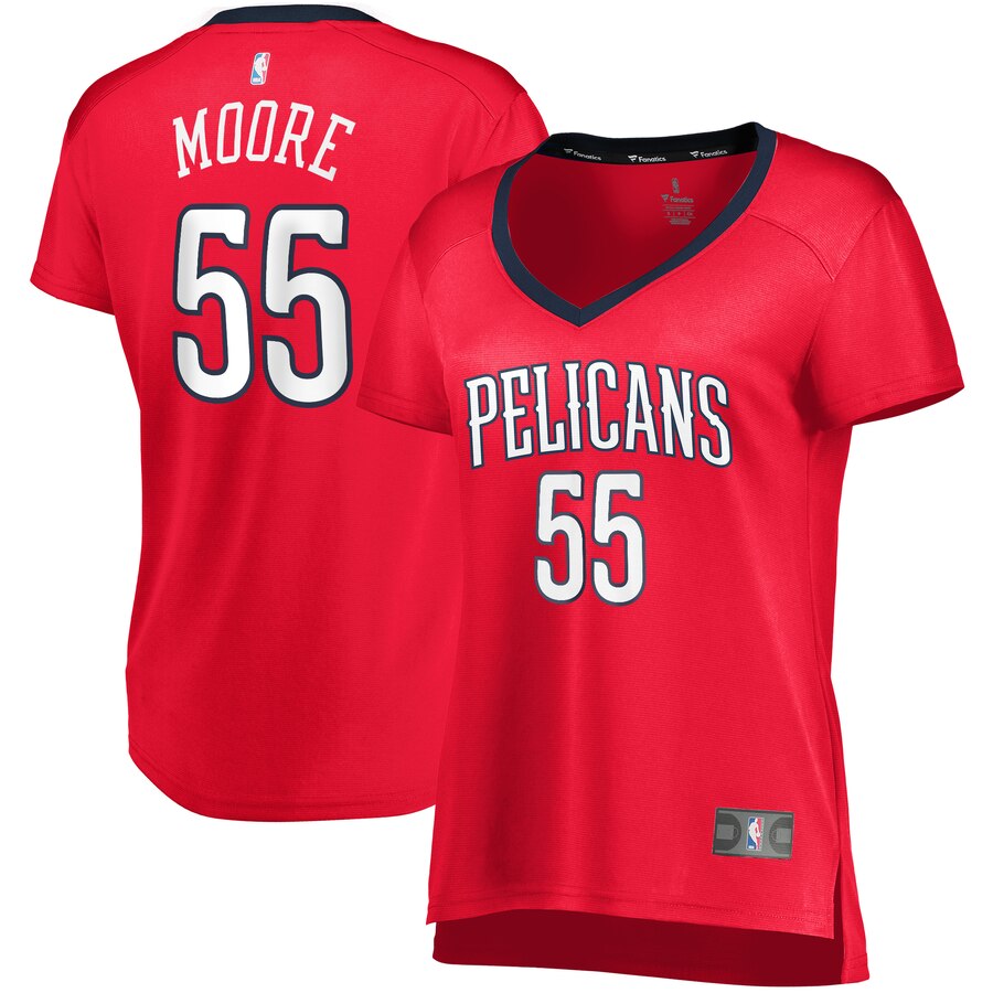 E'twaun Moore New Orleans Pelicans Fanatics Branded Women's Fast Break Player Replica Basketball Jersey - Statement Edition - Red