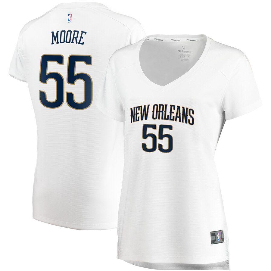 E'twaun Moore New Orleans Pelicans Fanatics Branded Women's Fast Break Replica Basketball Jersey - Association Edition - White