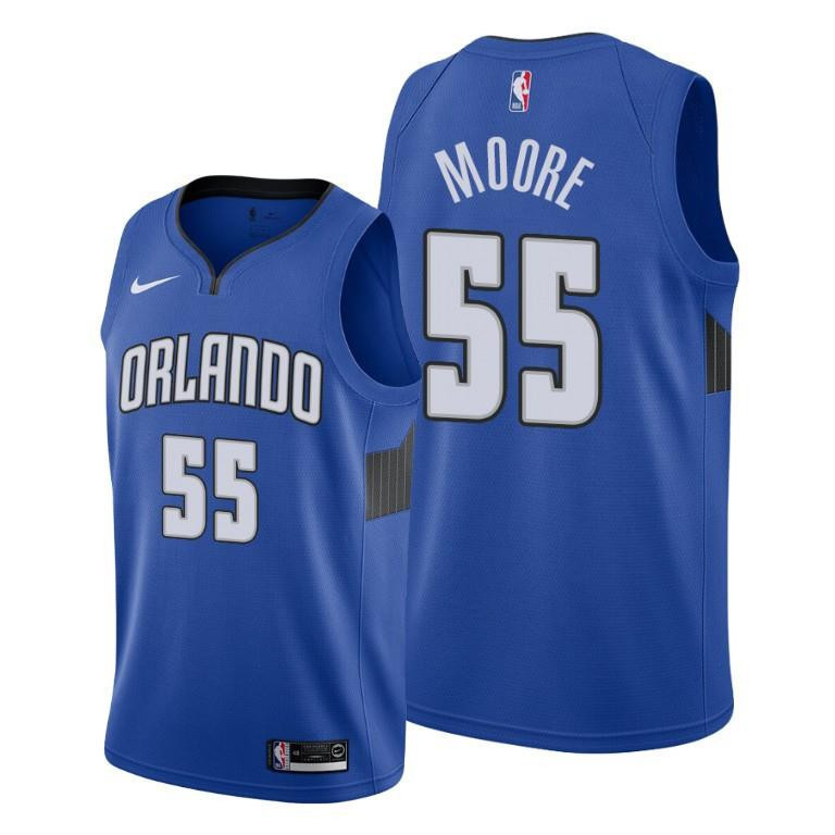 E'Twaun Moore Orlando Magic Blue Statement Edition Basketball Jersey 55 - Men Basketball Jersey - JS701 