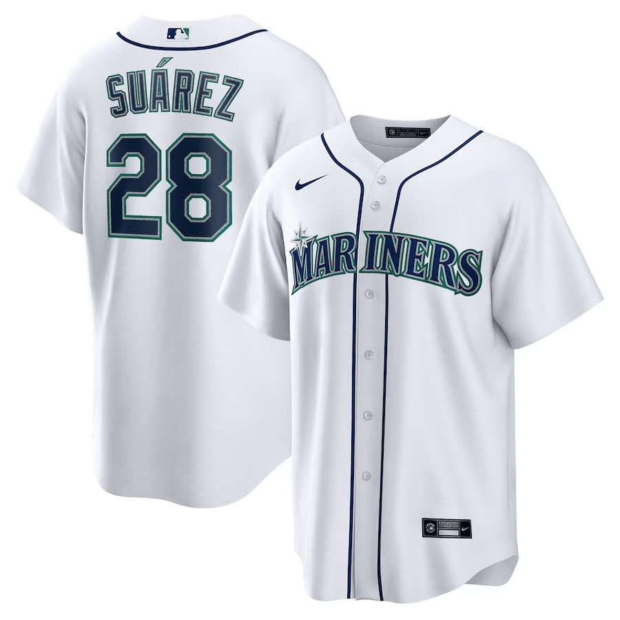 Eugenio Suárez 28 Seattle Mariners Home Men Baseball Jersey - White 