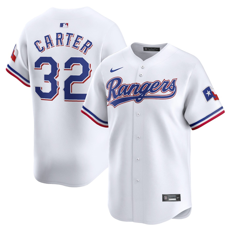 Evan Carter 32 Texas Rangers Home Limited Men Baseball Jersey - White - JS334 