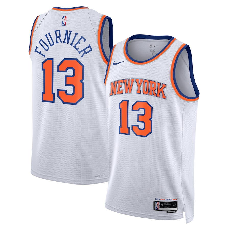 Evan Fournier 13 New York Knicks Unisex Swingman Basketball Jersey - Association Edition - White - JS682 