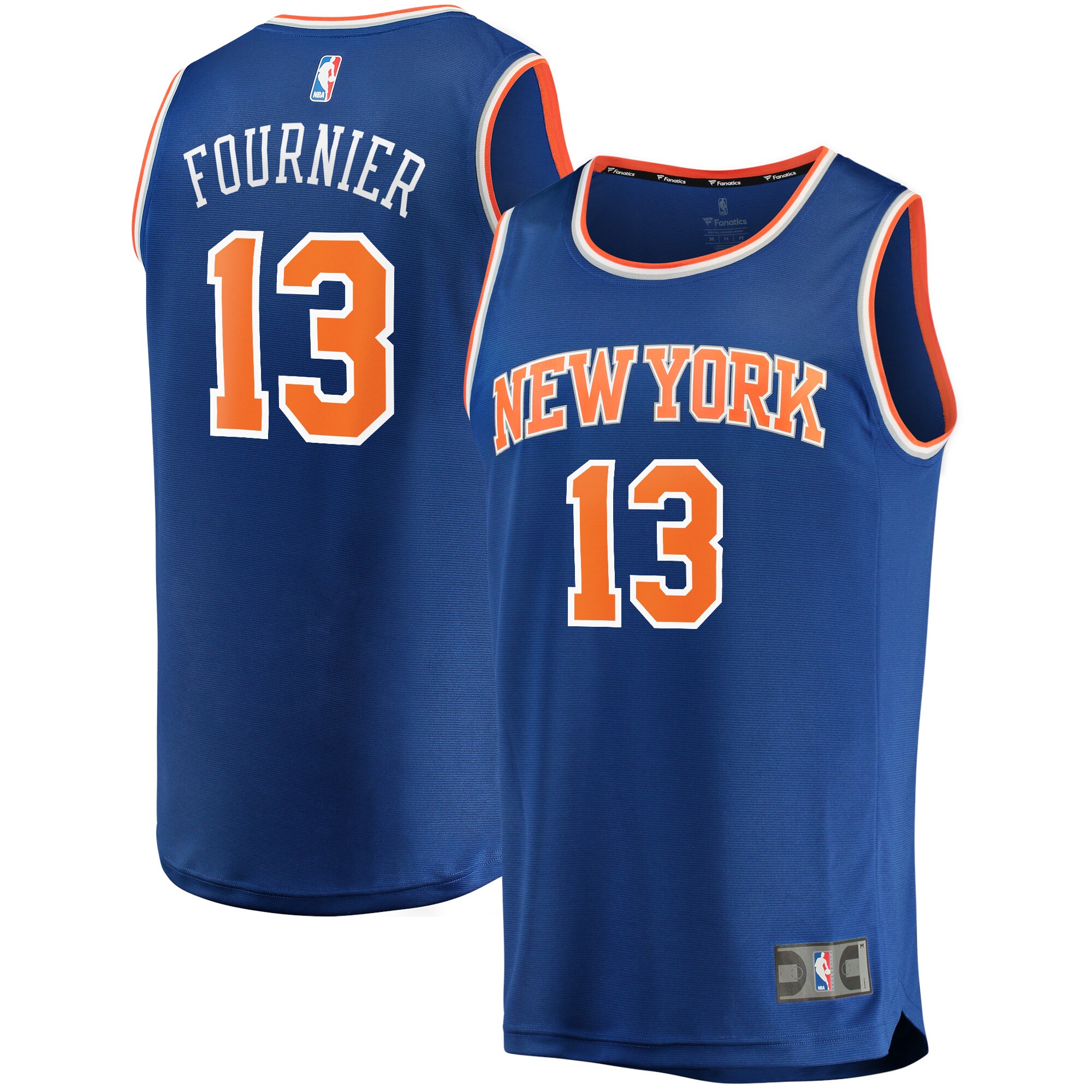 Evan Fournier New York Knicks Fanatics Branded 2021/22 Fast Break Replica Basketball Jersey – Icon Edition – Blue