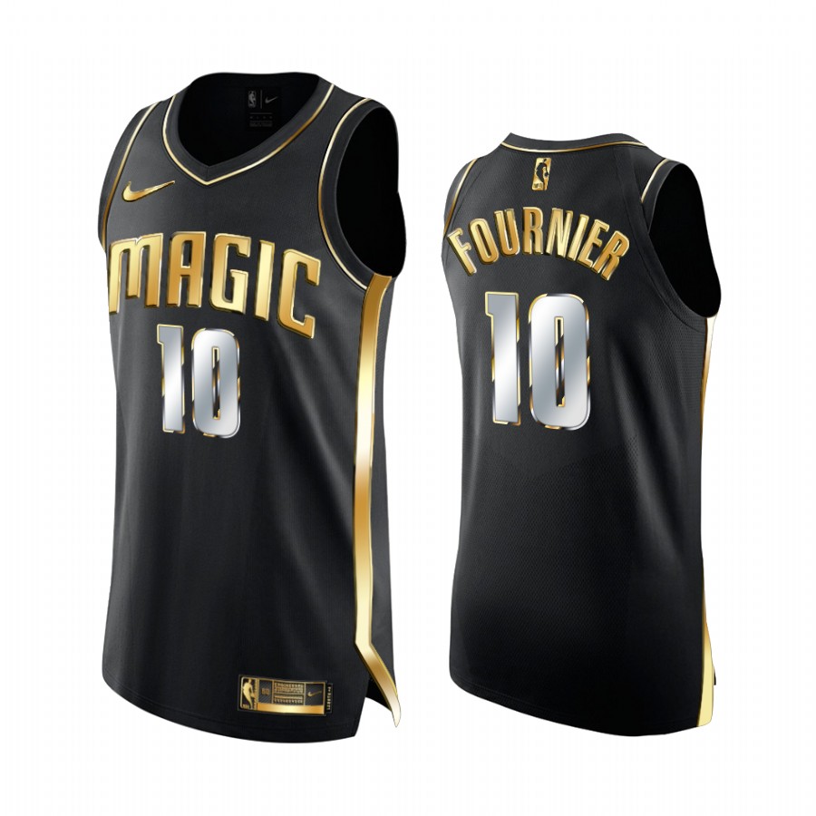 Evan Fournier Orlando Magic 2020-21 Black Golden Edition Basketball Jersey