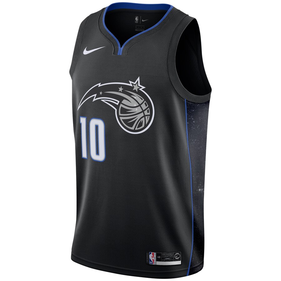 Alternative view of Evan Fournier Orlando Magic City Edition Swingman Jersey - Black