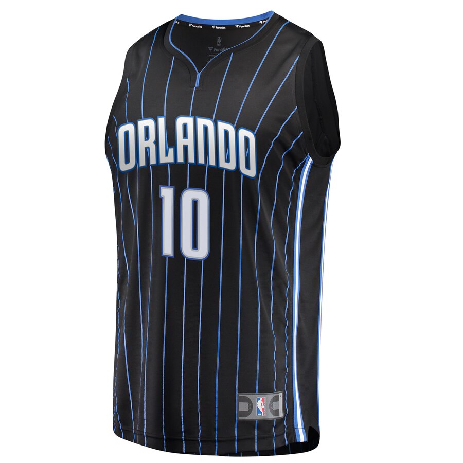 Alternative view of Evan Fournier Orlando Magic Fanatics Branded 2019 Fast Break Replica Jersey Black - Icon Edition