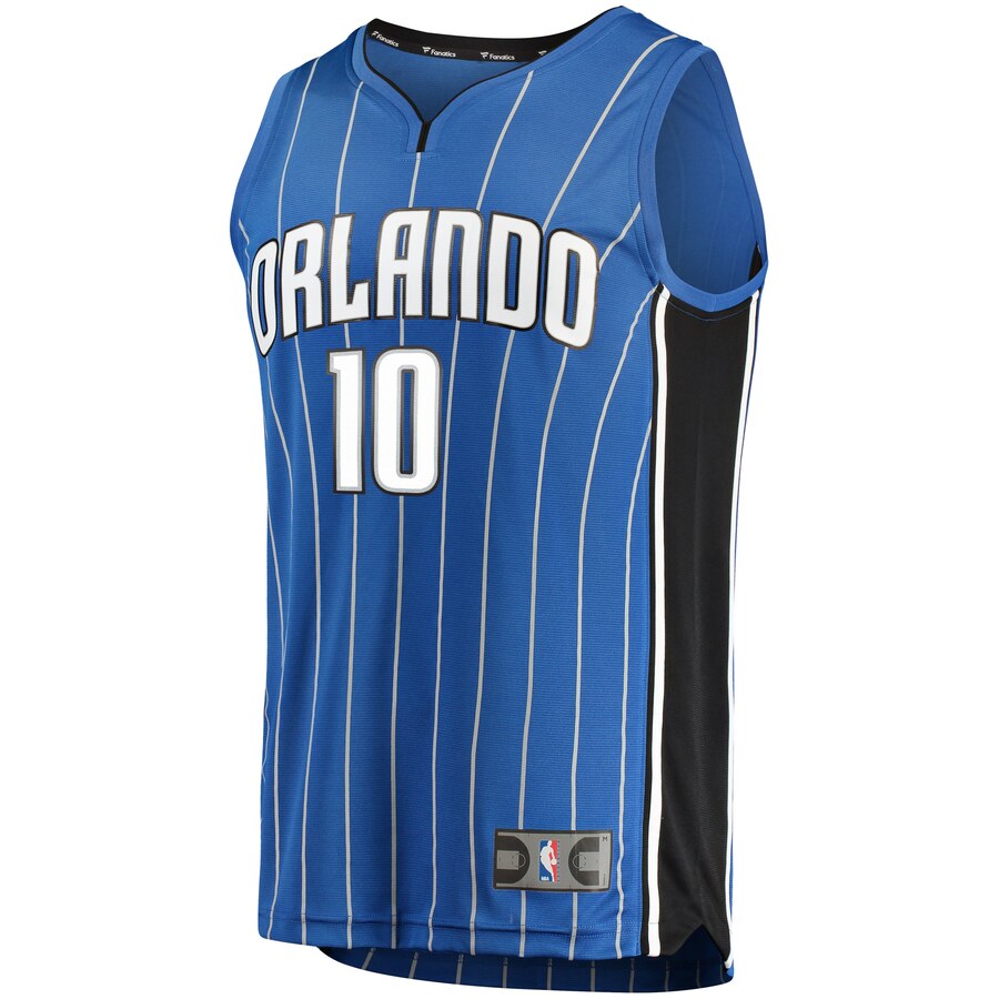 Alternative view of Evan Fournier Orlando Magic Fanatics Branded Fast Break Replica Jersey Blue - Icon Edition
