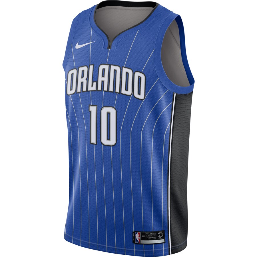 Alternative view of Evan Fournier Orlando Magic Replica Swingman Jersey - Icon Edition - Blue