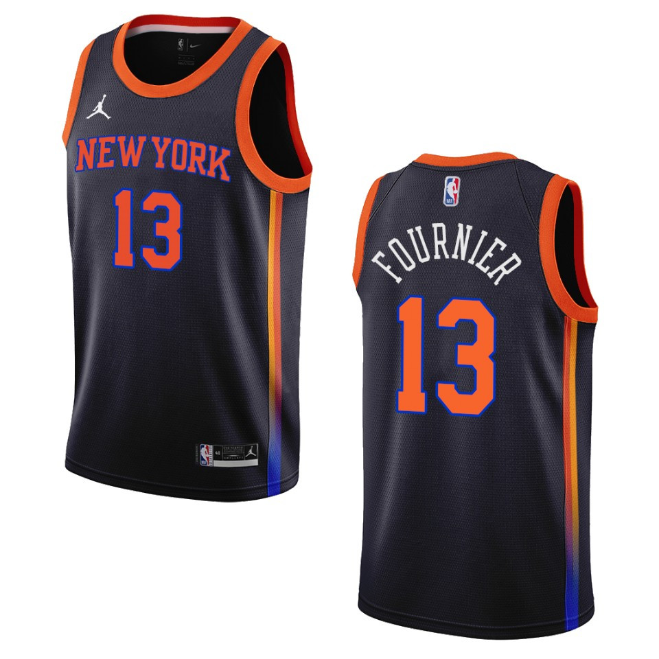 Evan Fournier Statement Edition New York Knicks 2022-23 Black Swingman Basketball Jersey